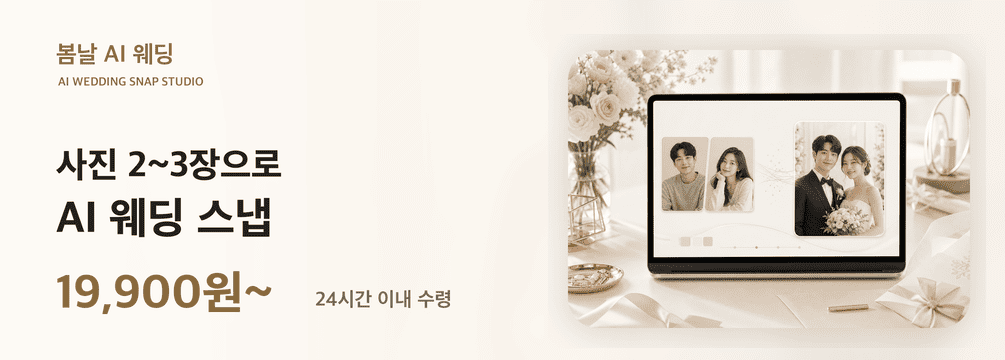 봄날 AI 웨딩 할인 이벤트